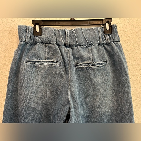 Happily Grey Wide Leg medium wash Denim high rise Jeans pants - Picture 5 of 7